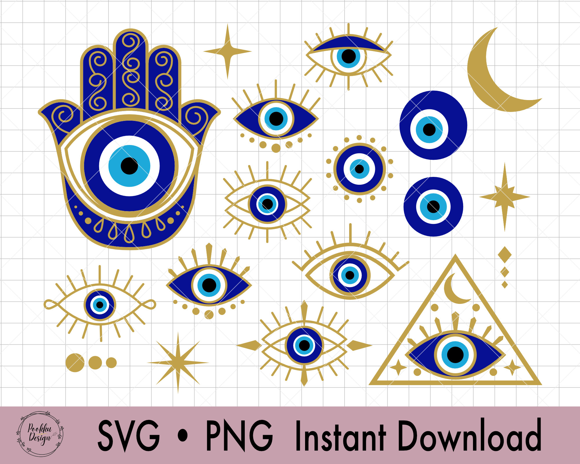 Evil Eye Bundle SVG Hamsa Hand Svg Turkish Eye Eye of Etsy India