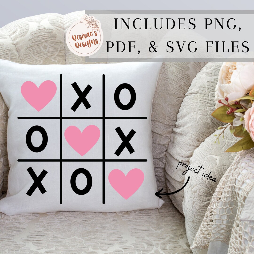 XO Tic Tac Toe SVG - Valentine's Day SVG - Cricut Cut File - Instant ...