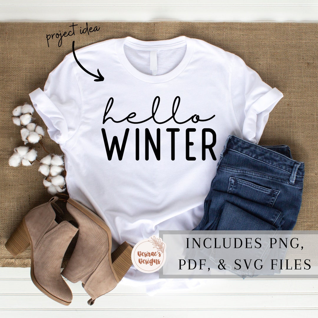Hello Winter SVG Files - Cricut SVG - Instant Download - Silhouette SVG ...