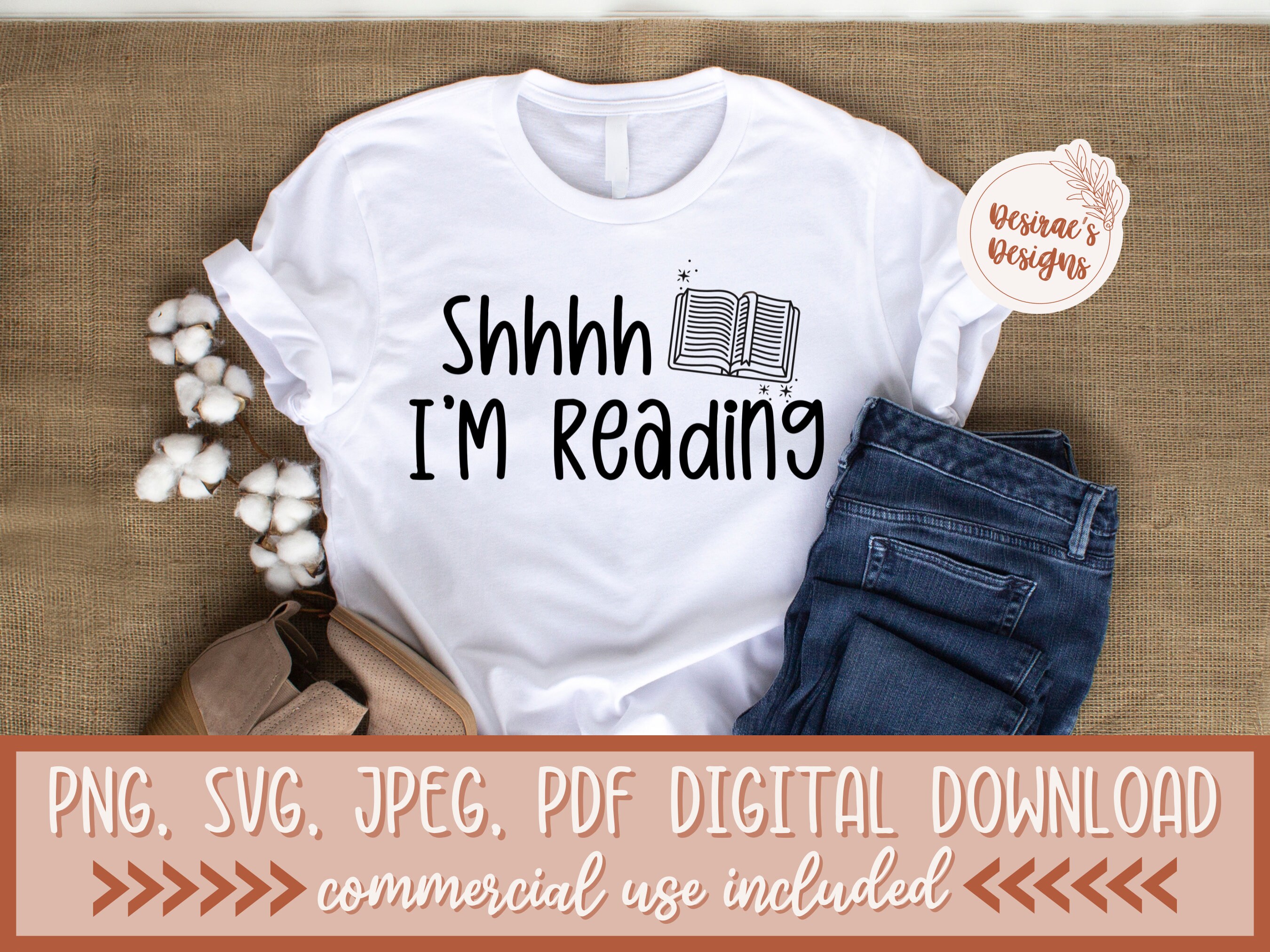 Shhh Im Reading SVG Bookish SVG Cricut SVG Silhouette - Etsy