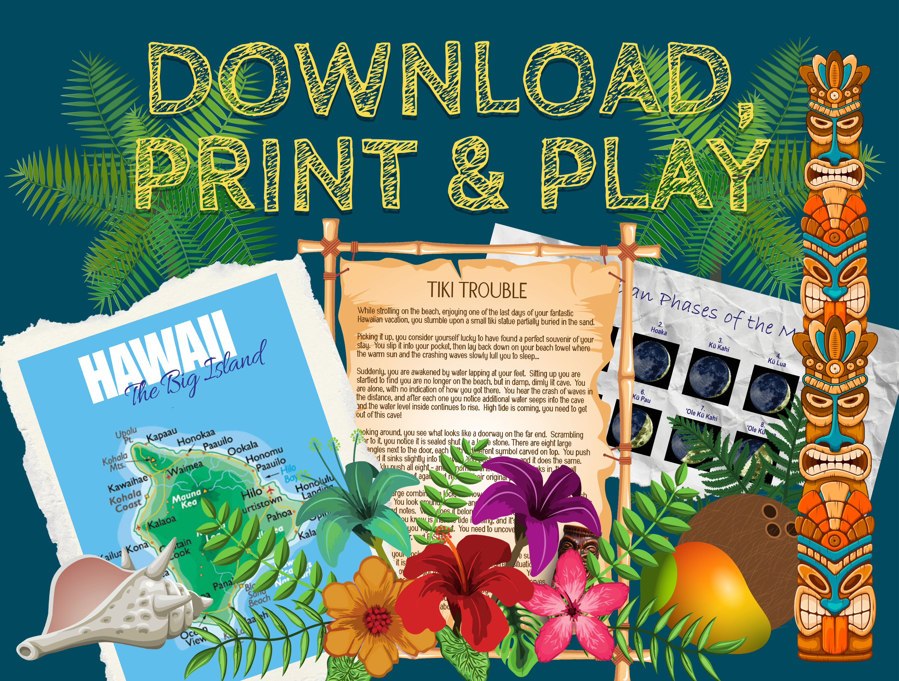 Hawaiian Themed Escape Room Adventure DIY Escape Room for All Etsy