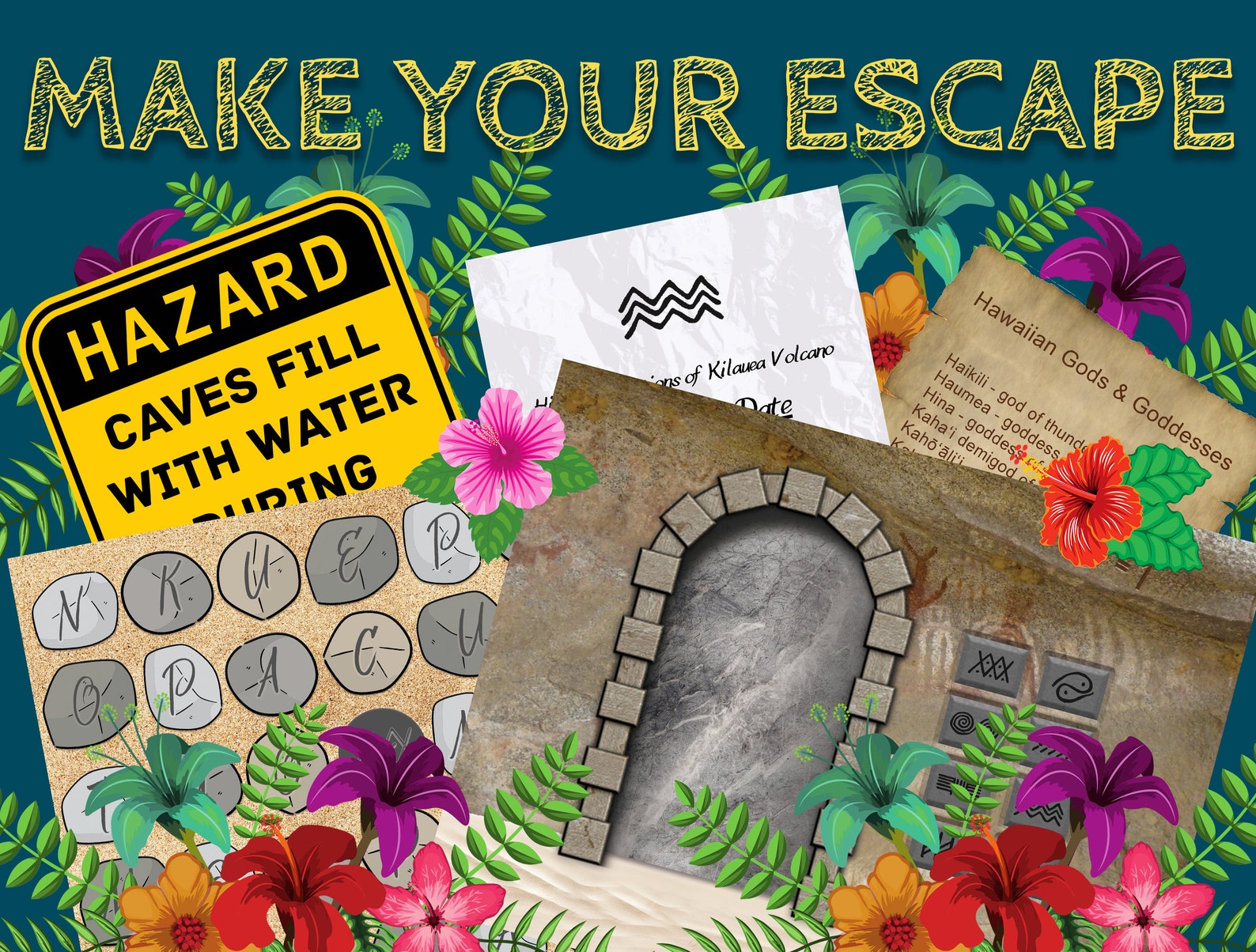 Hawaiian Themed Escape Room Adventure DIY Escape Room for All Etsy
