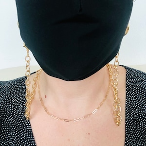 Gold Mask Chain, Mask Chain, Mask Holder, Mask Strap, Facemask Necklace