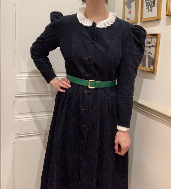 Laura Ashley needlecoard dress with buttons and pu