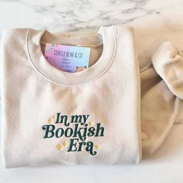 Bookish Embroidered Sweatshirt, In my book era, Book jumper, Fantasy Reader sweatshirt, Book club jumper