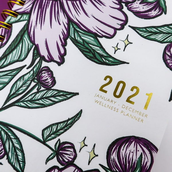 2021 Inspira Weight Loss / Fitness Planner - Habit tracking, measurements, groceries, hydration tracking - Jan to Dec