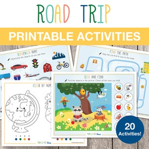 Road Trip Printable Preschool Busy Book, Travel Busy Book, Quiet Workbook, Travel Binder, Printable Activities, INSTANT DOWNLOAD, T038