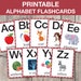 Printable Alphabet Flashcards, ABC Flashcards, Preschool Activity ...