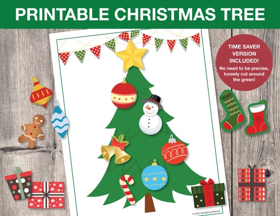 Printable Christmas Tree Activity Christmas Activity for | Etsy