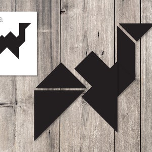 Tangram Puzzles Printable Game, Kids Printable Puzzle, Montessori Cards, Kids Game, Flash Cards, Educational Game, INSTANT DOWNLOAD, G003 image 6