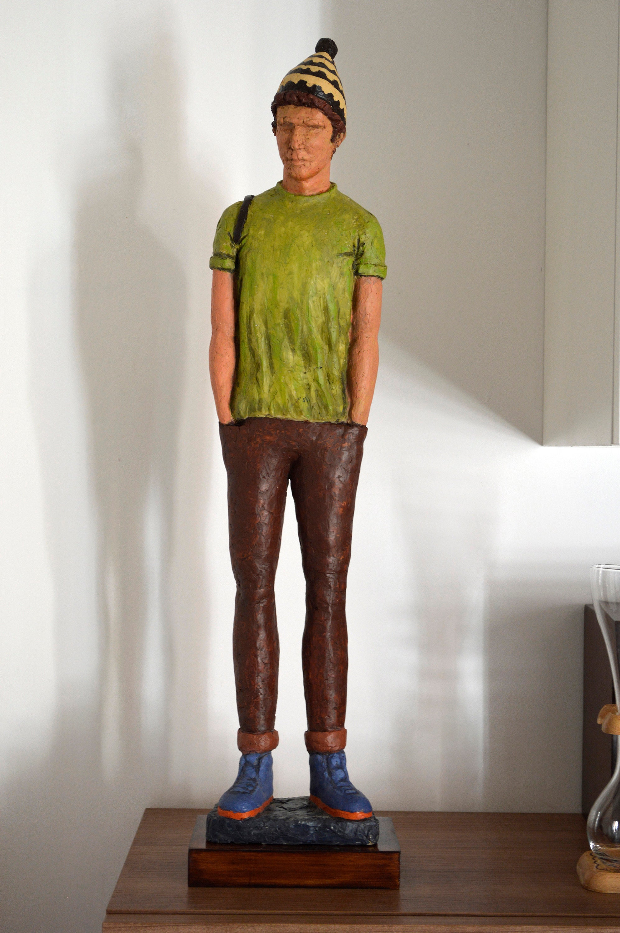 Sculpture Better Things Boy with Backpack. Better Etsy