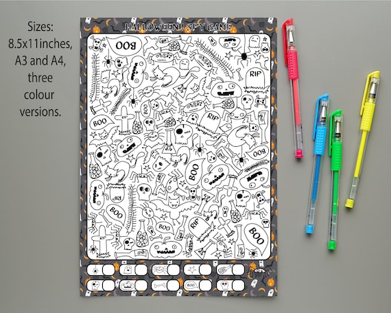 Halloween I Spy Kids Activity Printable Page