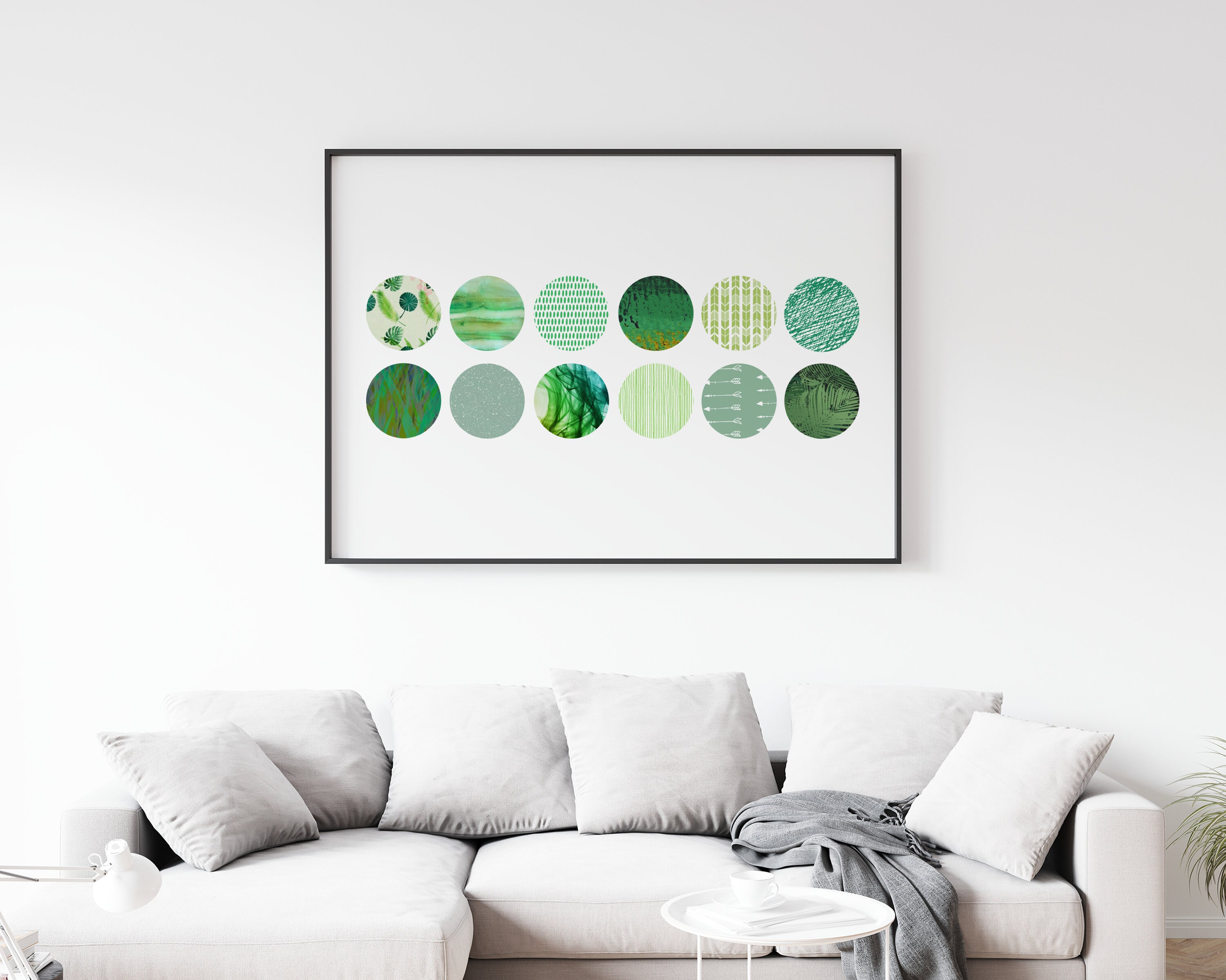 Green Circle Printable Wall Art Instant Download - Etsy UK
