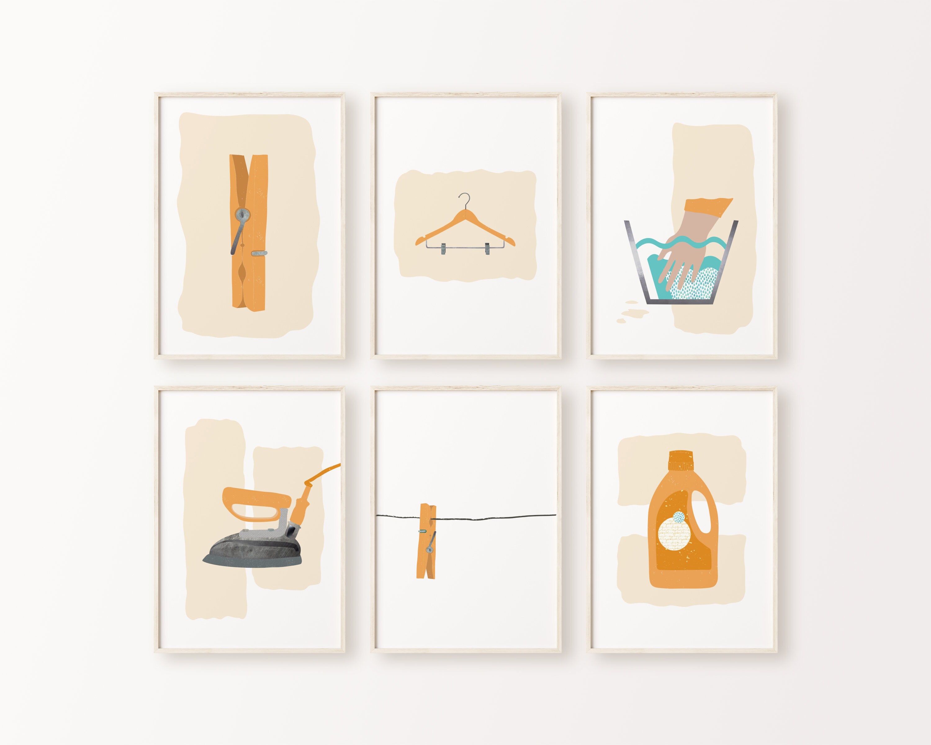 Laundry Room Décor /  Set of Six Printable Wall Art / Home Décor / Instant Download