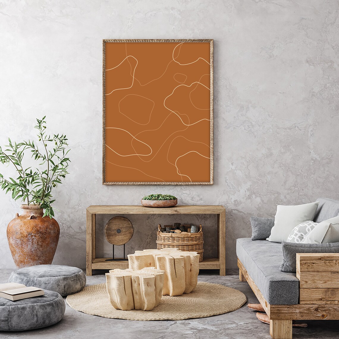 Burnt Orange Wall Decor Boho Bedroom Decor Boho Art Prints Etsy UK