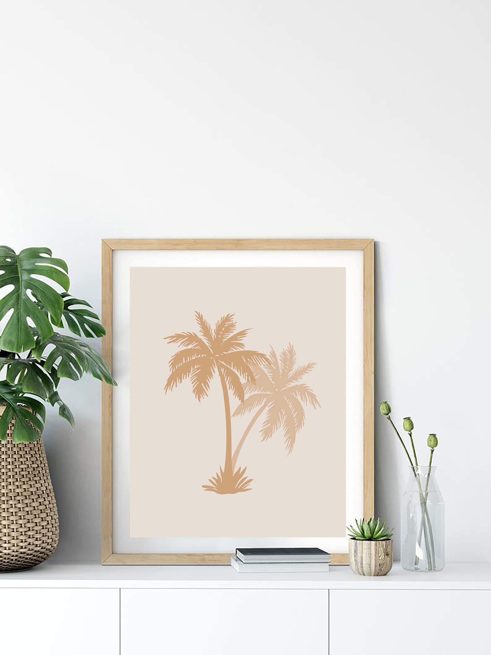 Boho Art Prints Palm Trees Art Print Abstract Tropical Art | Etsy