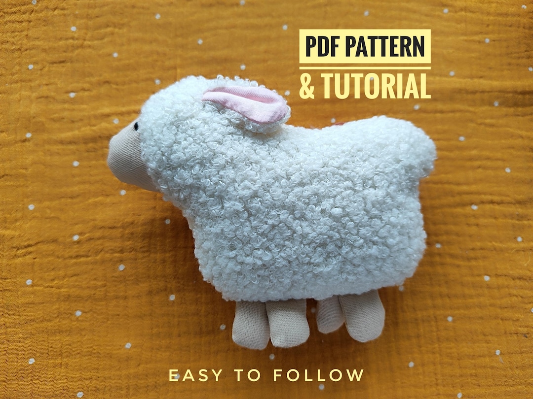 Sheep Plush Sewing Pattern PDF | Lamb Stuffed Animal Pattern | Beginner ...