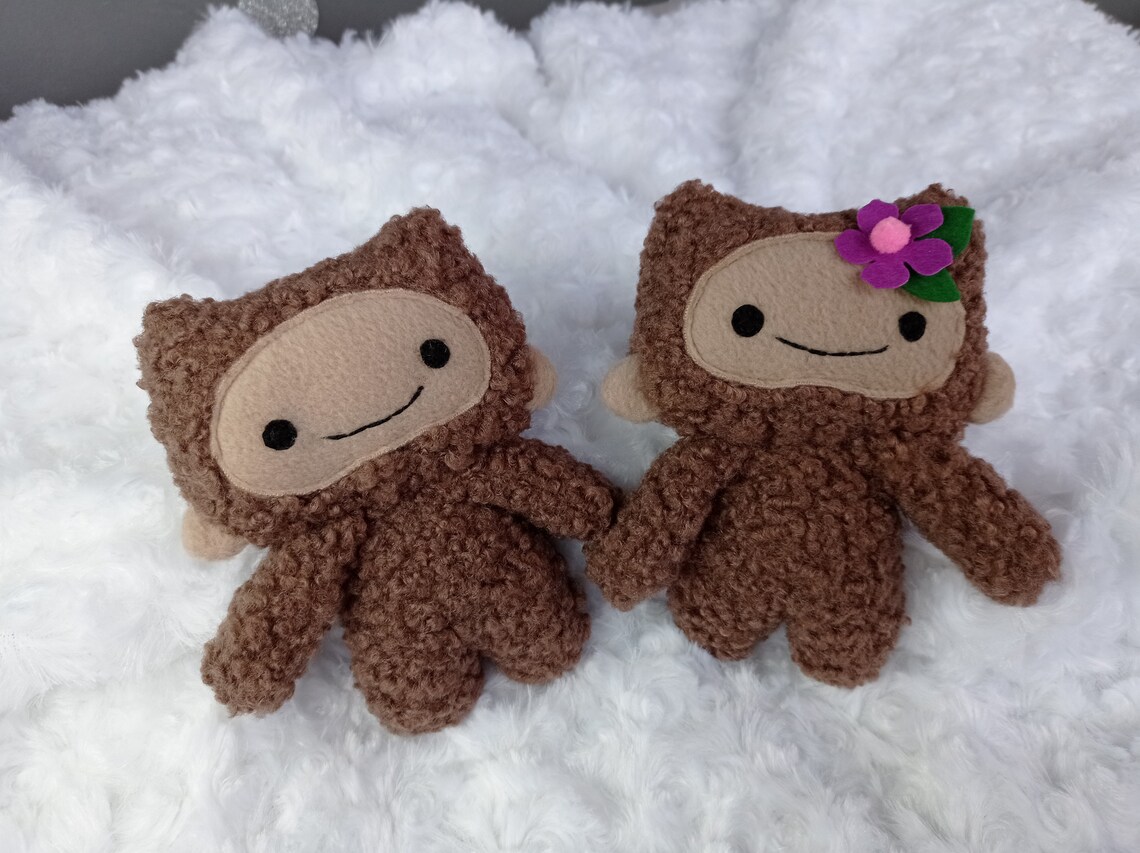 Bigfoot Plush Squatch Toy Stuffed Animal Plush Monster Baby Etsy UK