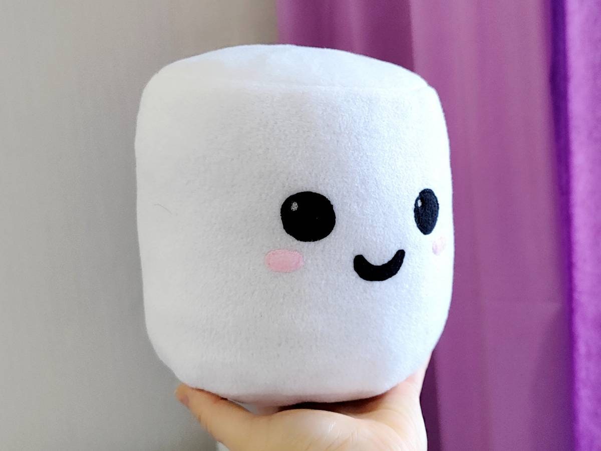 White Marshmallow Plush Pillow, Soft Marshmellow Toy, Marshmallow