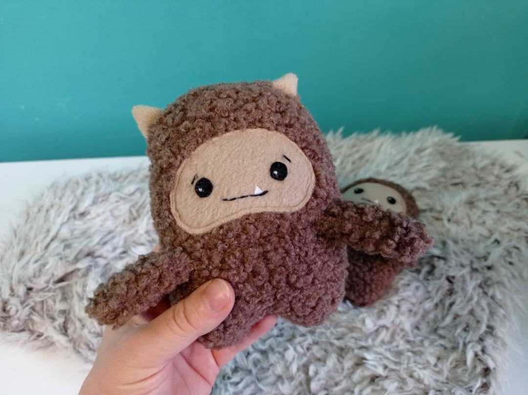 Bigfoot Plushie Stuffed Animal, Sasquatch Plush Toy, Monster Stuffed Animal, Baby Monster