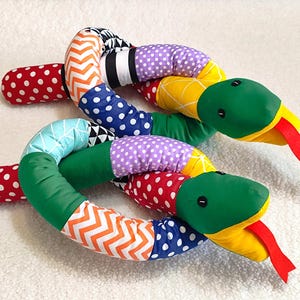 Snake plush, Reptile stuffed animal, patchwork toy, Colorful snake toy, Snake Plush Filling, Stuffs Snake, Plush Stuffed