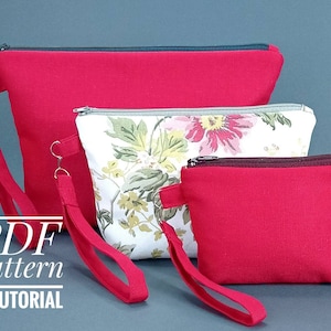 Zipper Pouch PDF Nähanleitung Nähanleitung Kosmetiktasche DIY / 3 Grössen / Instant Download / Geschenk für Anfänger