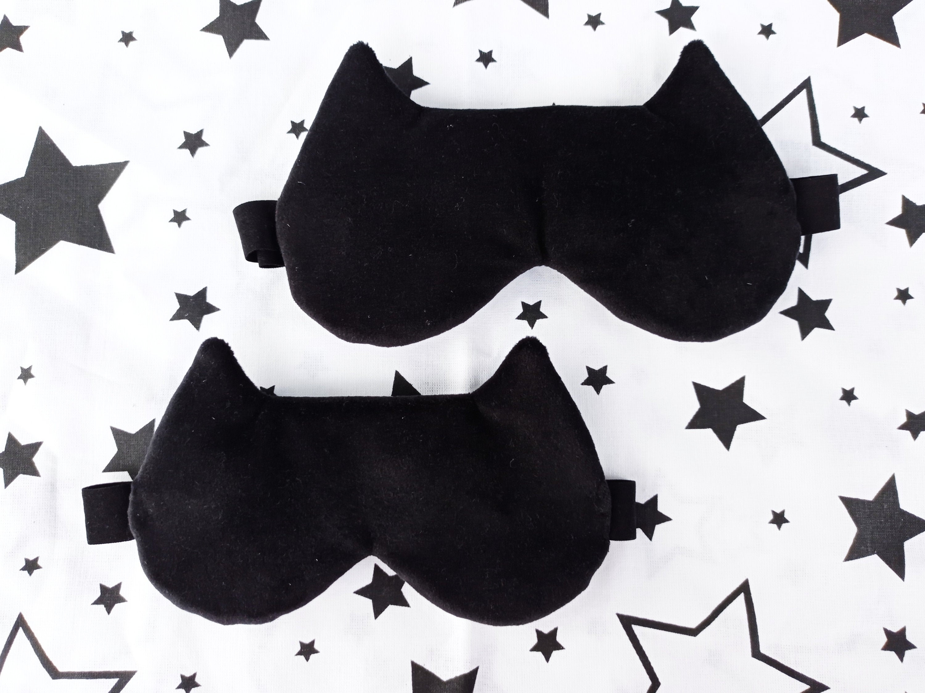 Sleep Mask Black cat Eye Mask Sleep Slumber Party Favors Etsy