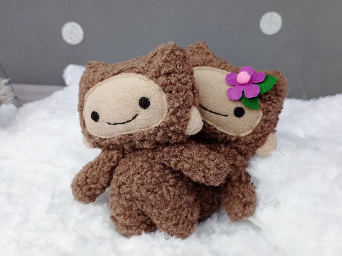 Bigfoot Plush Squatch Toy Stuffed Animal Plush Monster Baby Etsy UK