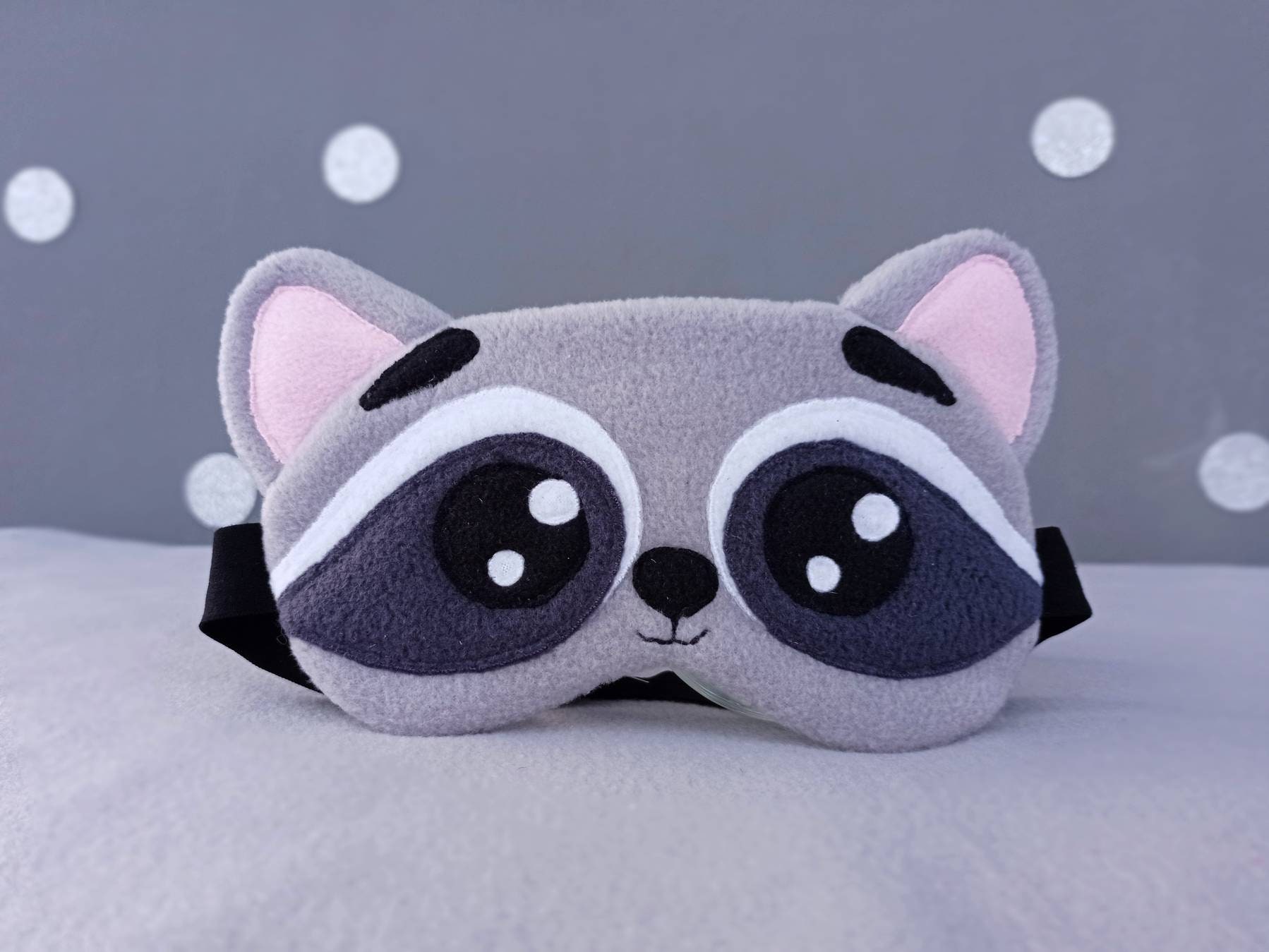 Raccoon Sleep Eye Mask Animal Face Night Mask Funny Sleep Etsy