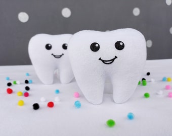 Cute Tooth fairy pillow for boy or girl. Tooth Fairy Pillow with pocket for Tooth Money. Lost tooth pillow. "My Tooth". Stuffed tooth toys