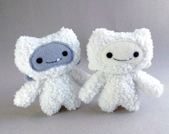Handmade Sherpa Yeti Plush: Kawaii Bigfoot Doll, Sasquatch Nursery Decor