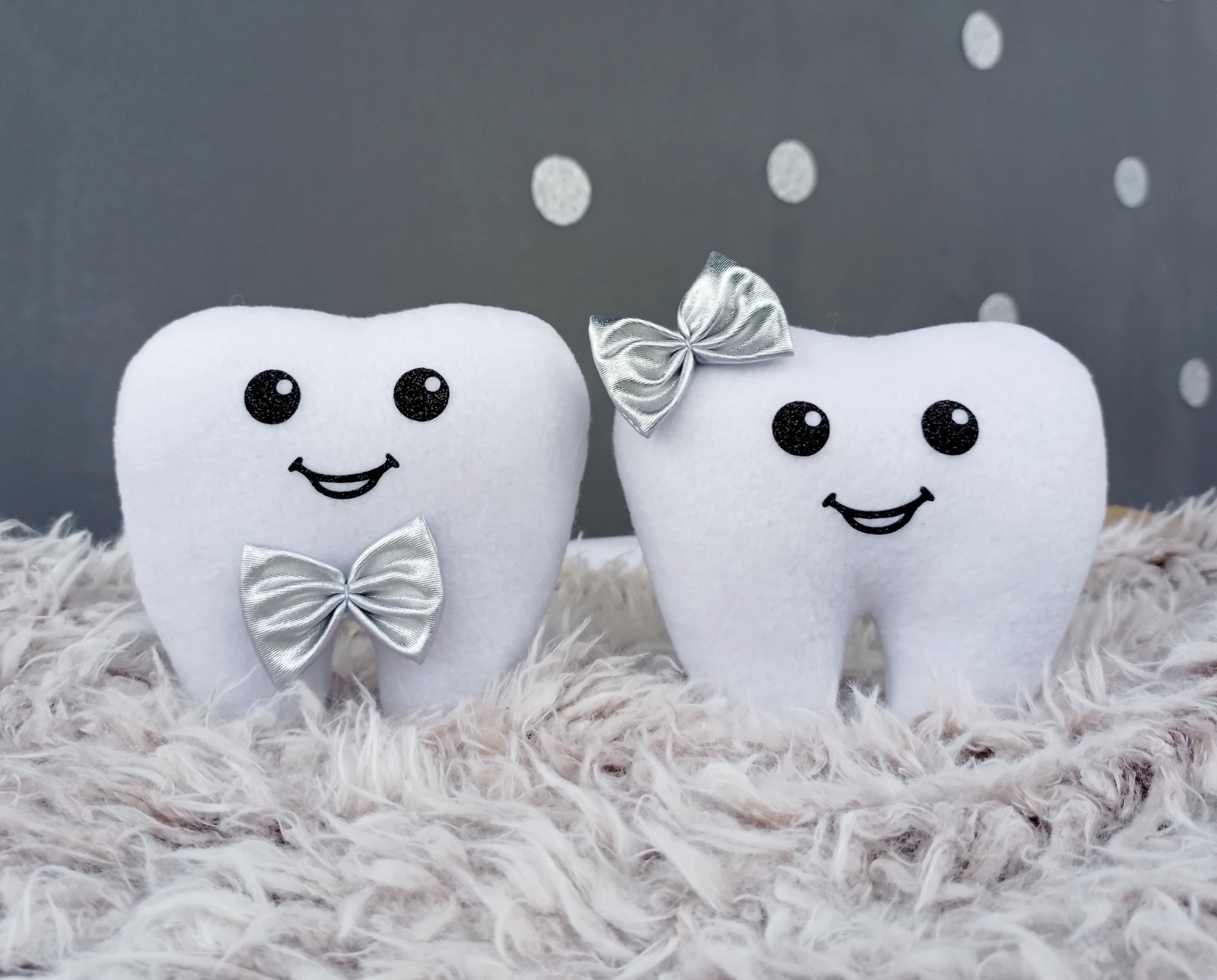 Tooth Fairy Pillow With Pocket - Cute Plush Tooth Pillow For Kids With Wings & Wand