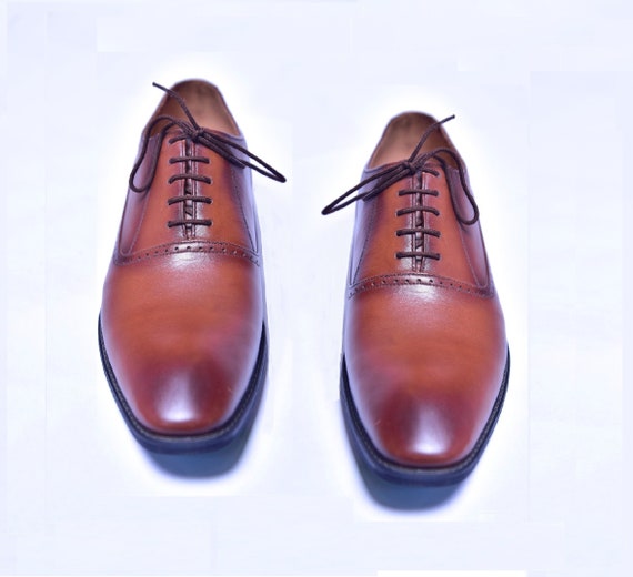 Handmade Leather Oxford Shoes for Men: Custom Dress Shoes - Etsy display picture 1