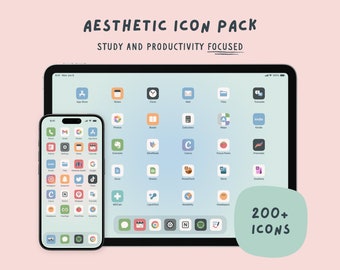 Cute Pastel custom App Icons for iOS and iPadOS | Aesthetic icon pack for study, productivity and work | Wallpapers included & Icon Requests