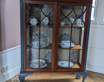 Chippendale style English display cabinet