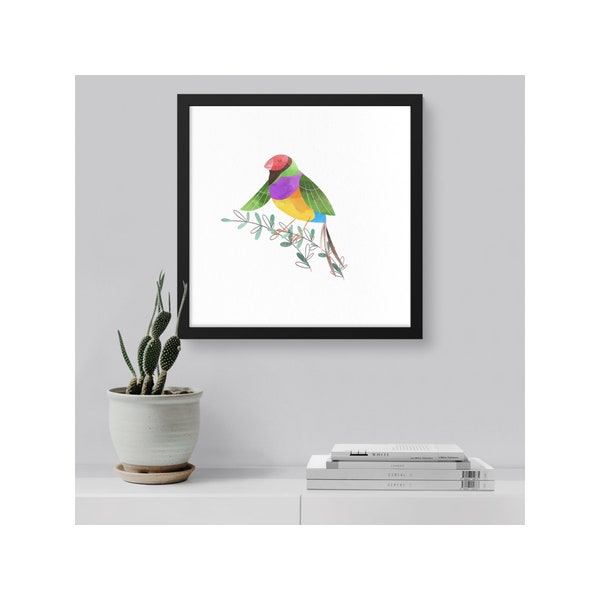 Finch, Small bird wall art