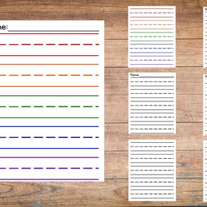 Printable Preschool Writing Worksheets, Extra Wide Lined Handwriting Pages