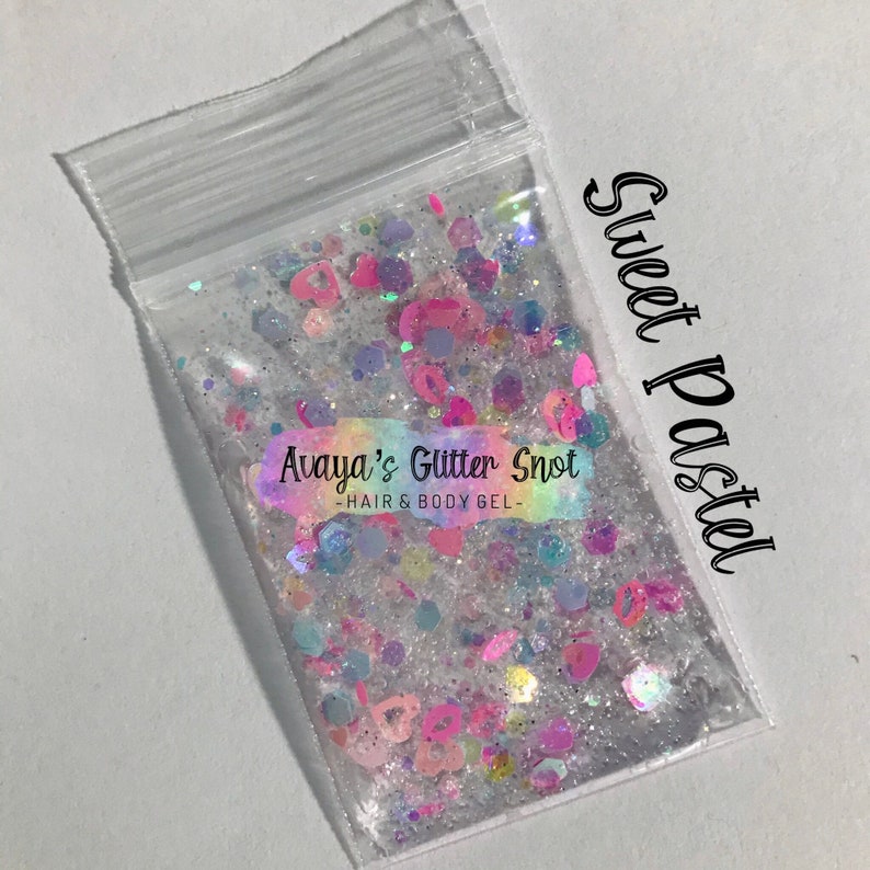 Sweet Pastel Glitter Gel