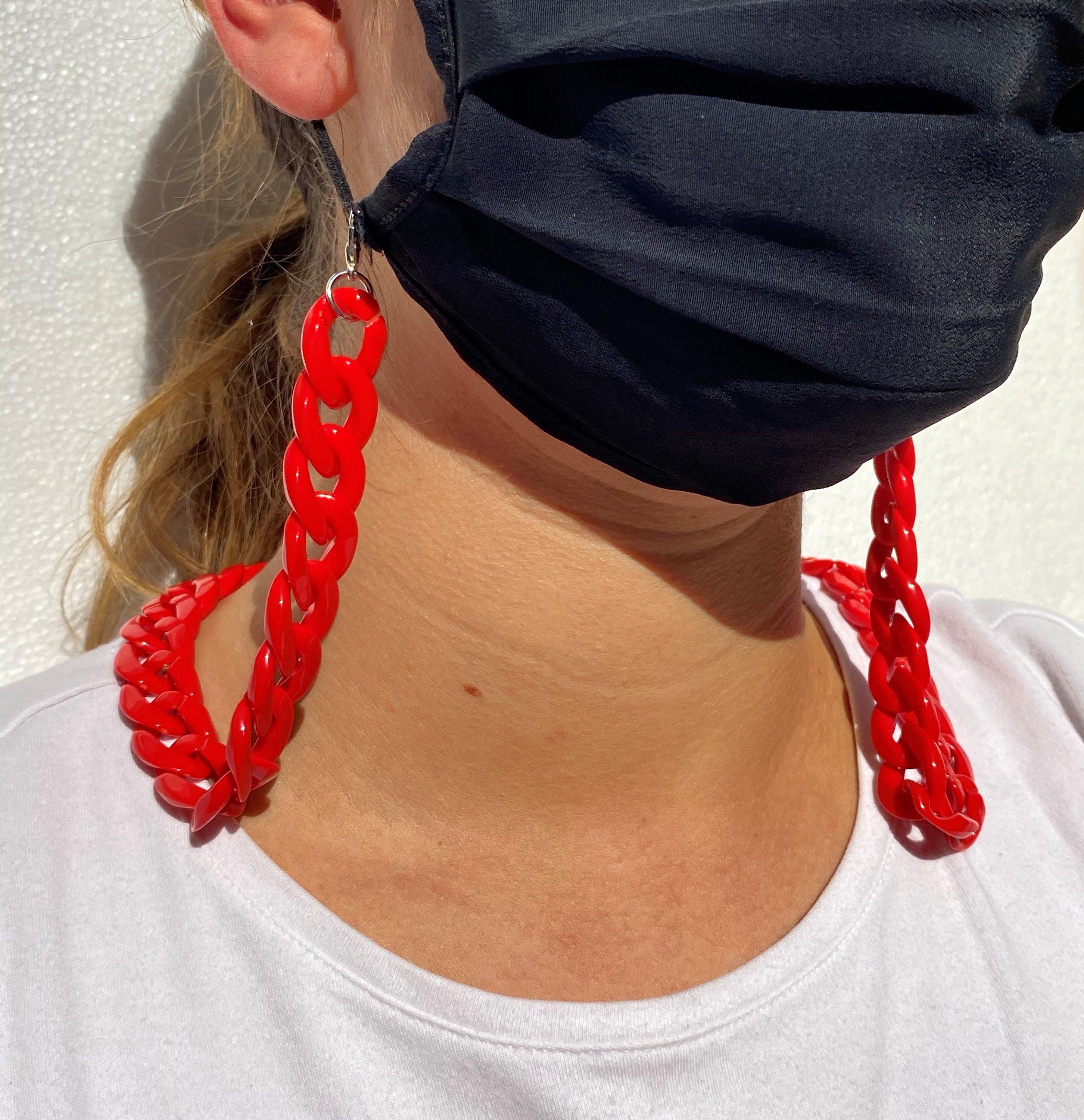 Designer Face Mask chain Chunky mask chain Etsy