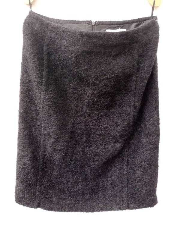 Vintage Max Mara pencil skirt mohair black skirt k