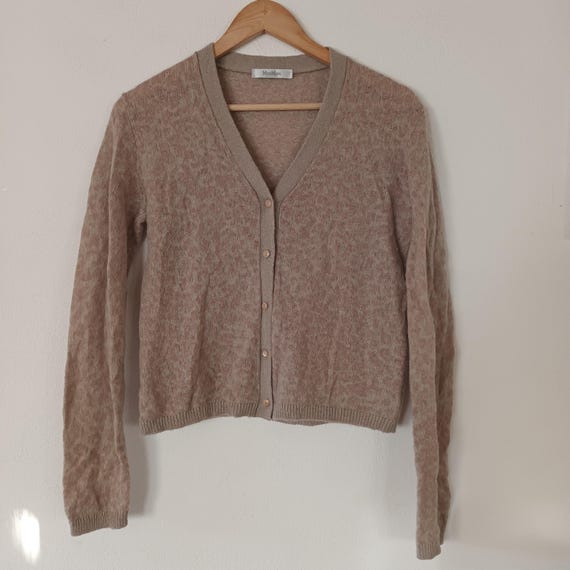 Max Mara, Max mara wool blend sweater minimalist cottagecore romantuc cardigan