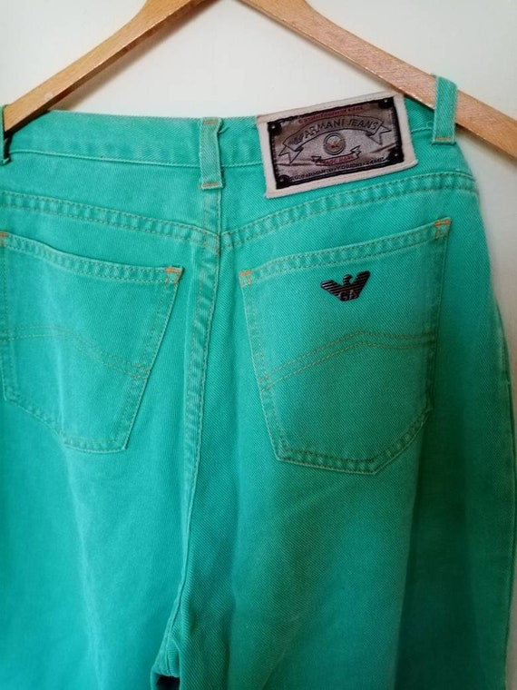 Vintage Jeans High Waisted Green M//L - Etsy