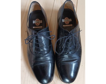 Zapatos Oxford vintage de piel italiana Novarese (Talla 40 UK 7)