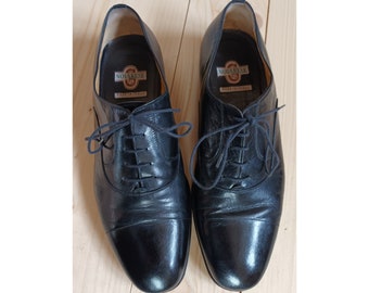 Vintage Herren Schuhe graviert Novarese Hochzeit Schuhe schwarz Vintage Schuhe Größe 40 Vintage Männerschuhe Hochzeit Männerschuhe Größe 46