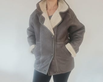 Vintage Sheepskin Shearling Coat