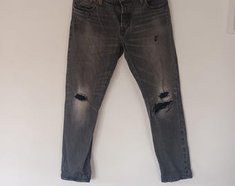 vintage Levi's 501 CT effet vieilli | Denim avec braguette 33 x 34 boutons
