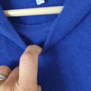 Vintage 80er Jahre Lila Woll Mini Kleid - Stehkragen Gestrickter Angora Mix