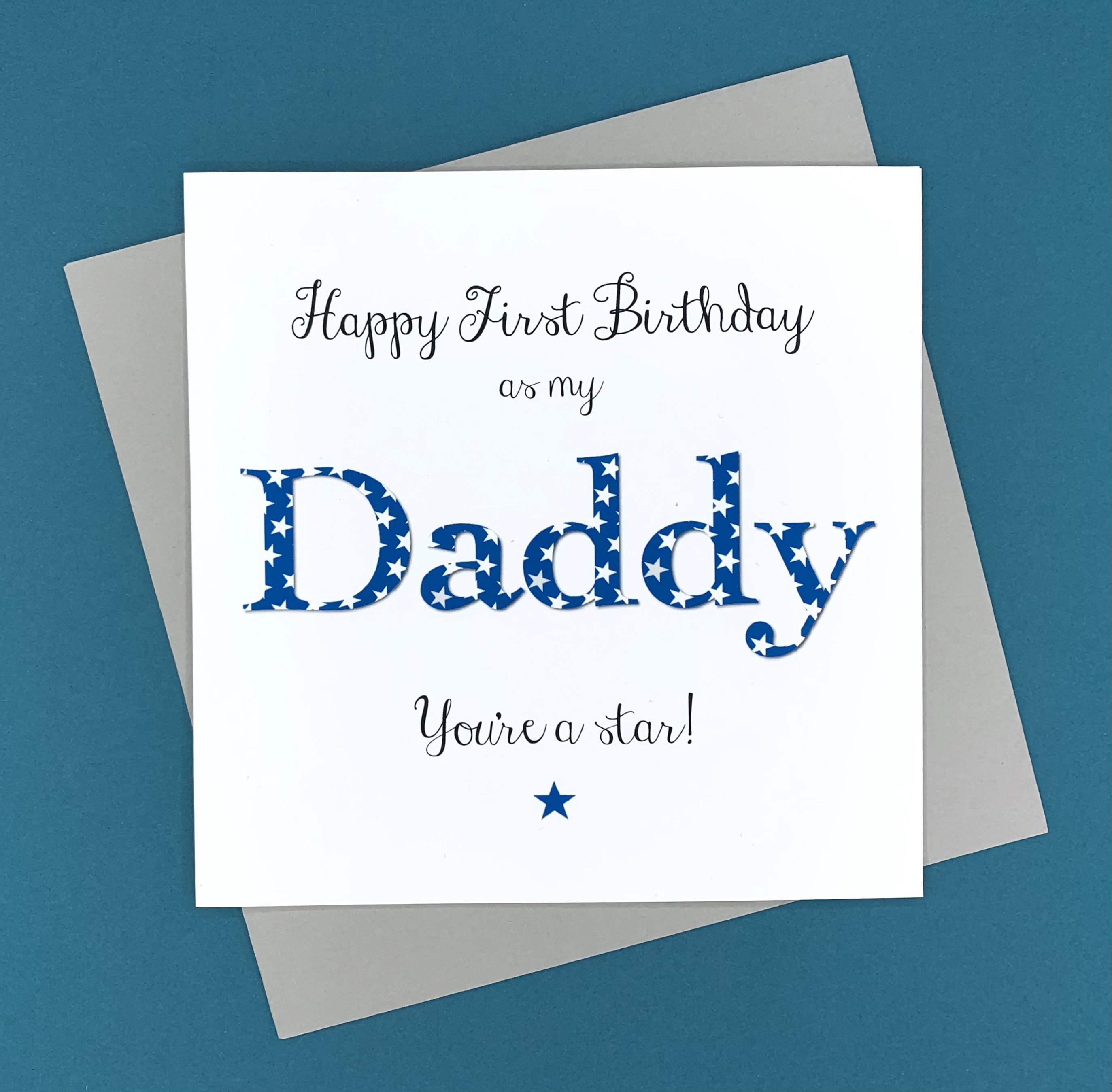 Happy First Birthday As My Daddy Card Happy Birthday Card | Etsy