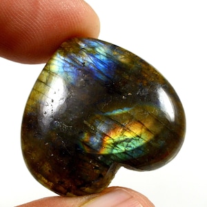 AAA+Natural Labradorite Heart Shape Gemstone Cabochon, Genuine Labradorite, Flashy Labradorite , Heart Shape, Jewelry Making Gemstone