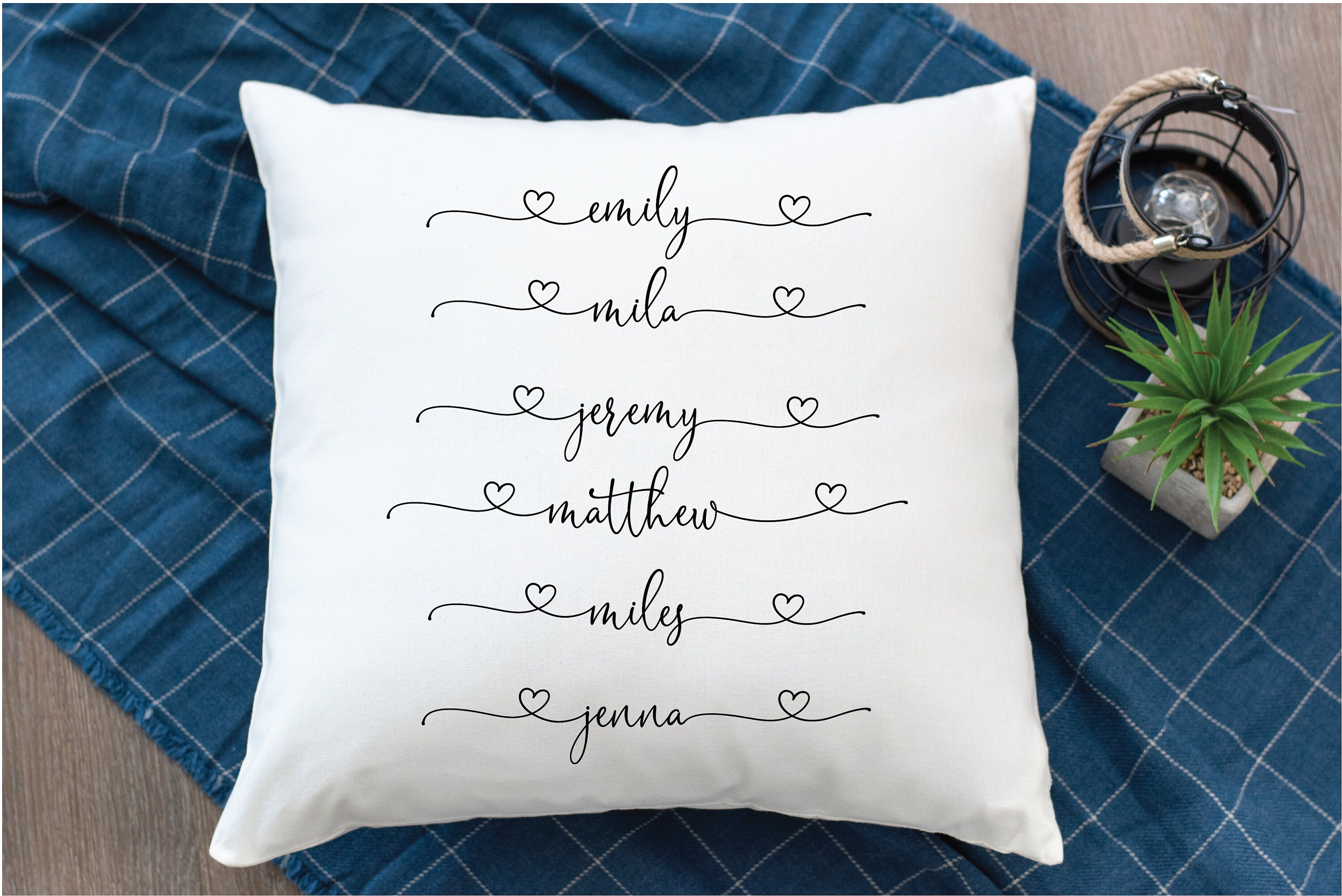 Grandkid Names Pillow Family Names Pillow Gift for Grandma Etsy